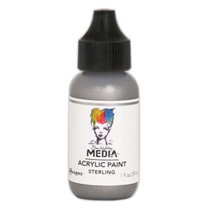 Sterling - Dina Wakley MEdia Heavy Body Acrylic Paints 1 oz.
