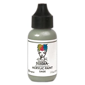 Sage - Dina Wakley MEdia Heavy Body Acrylic Paints 1 oz. Bot