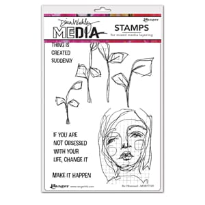 Dina Wakley MEdia Stamps - Be Obsessed