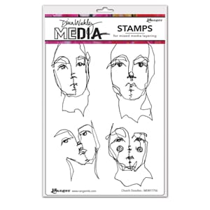 Dina Wakley MEdia Stamps - Church Doodles