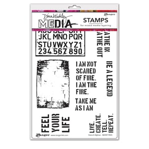 Dina Wakeley MEdia Stamps - Stencil Alphas