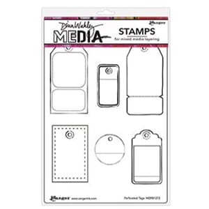 Perforated Tags - Dina Wakley MEdia Cling Stamps