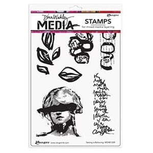 Dina Wakley MEdia Cling Stamps - Seeing is Believing