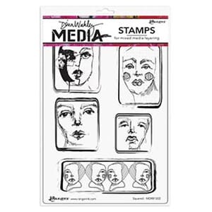 Dina Wakley MEdia Cling Stamps - Squared