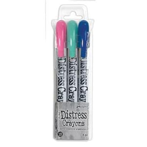 Distress Crayon Set 12 (Kitsch Flamingo, Prized Ribbon & Sal