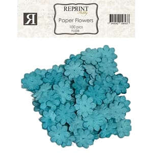 Reprint Mini Pappersblommor 20 mm 100 st Turkos