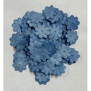Reprint - Mini Pappersblommor 20 mm 100 st Dusty Blue