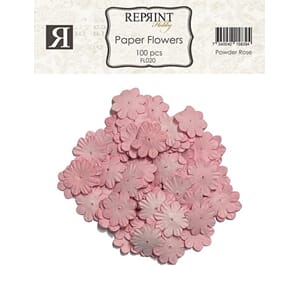 Reprint - Mini Pappersblommor 20 mm 100 st Powder Rose