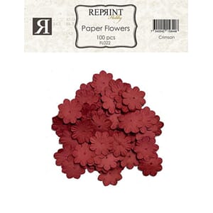 Reprint - Mini Pappersblommor 20 mm 100 st Crimson