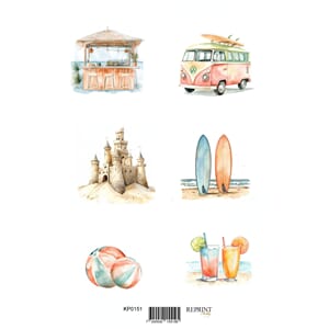 Reprint - Papper Klippark - The Beach - A4