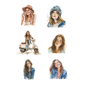 Reprint - Papper Klippark - Cool Girl- A4