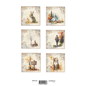 Reprint Papper Klippark - Cozy Season tags- A