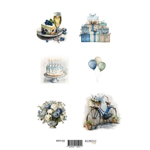 Reprint Papper Klippark - Hip hip horray - A4