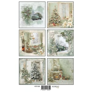 Reprint Papper Klippark - Home for Christmas tags - A4