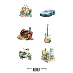 Reprint Papper Klippark - Masculine Moments - A4