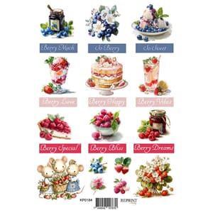 Reprint - Papper Klippark - Summer Garden Berries - A4