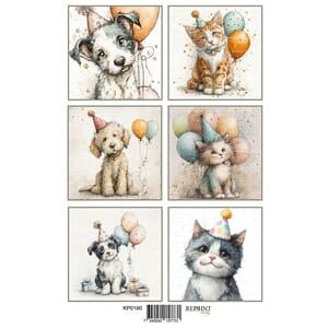 Reprint - Papper Klippark - Cats and Dogs - A4