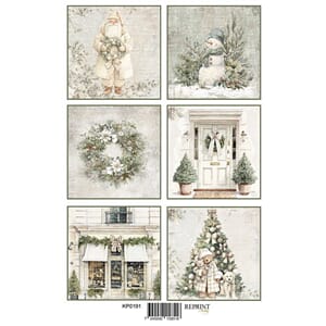 Reprint - Papper Klippark - Cozy Christmas Tags - A4