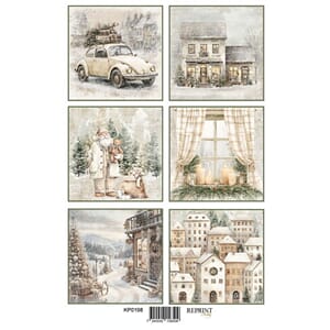 Reprint - Papper Klippark - Cozy Christmas Tags 2 - A4