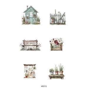 Reprint - Papper Klippark - Garden - A4