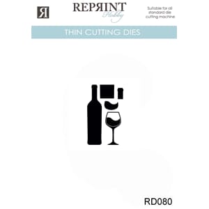 Dies - Reprint -Set med Vinflaska och vinglas - vinflaskan ä