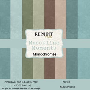 Paperpack Reprint - Masculine Moments Monochromes - 12x12