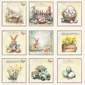 Papper Scrapbooking Reprint - Easter - 12x12 (30,5 x 30,5 cm