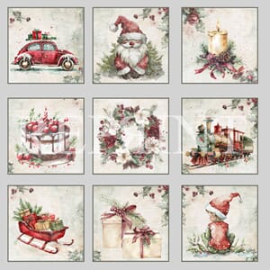 Papper Scrapbooking Reprint - X-mas Tags - 12