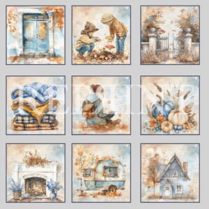 Papper Scrapbooking Reprint - Tags Fall - 12x