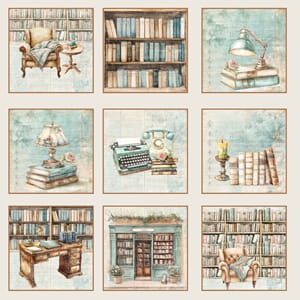 Papper Scrapbooking Reprint - The Bookshop T