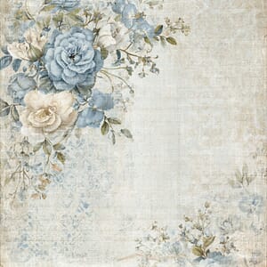 Papper Scrapbooking Reprint - Corner roses -