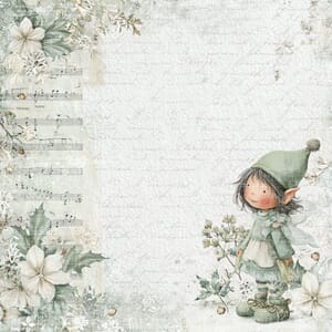 Papper Scrapbooking Reprint -Home for Christmas, Elf - 12x12