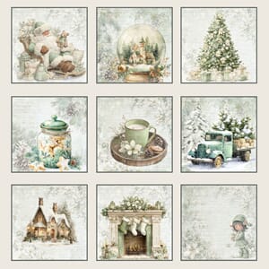 Papper Scrapbooking Reprint -Home for Christmas, Tags - 12x1