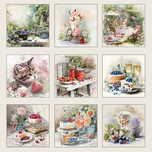 Papper Scrapbooking Reprint -Summer Garden Tags - 12x12 (30,