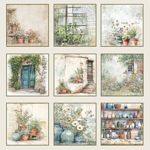 Papper Scrapbooking Reprint - The Pottery Collection - 12x12