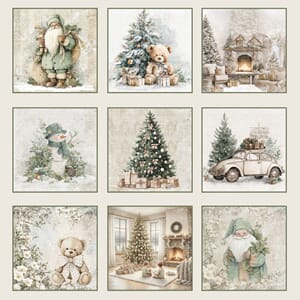 Papper Scrapbooking Reprint - Tags - Cozy Winter Collection