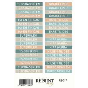 Stickers Reprint - The Bookshop Collection Text Norsk - 11x1