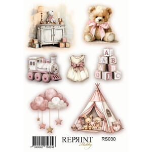 Stickers Reprint - Happiness baby Girl - 11x16 cm