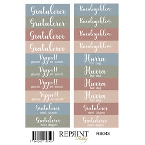 Stickers Reprint - Quiet Moments Norsk Text - 11x16 cm