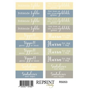 Stickers Reprint - Summer Meadow Norsk text - 11x16 cm