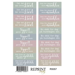 Stickers Reprint -The Pottery Norsk text - 11x16 cm