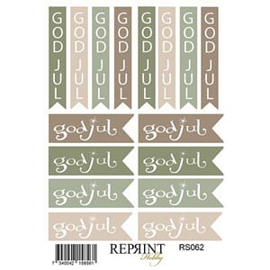 Stickers Reprint - Cozy Christmas text - 11x16 cm