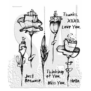 Stampers Anonymous Abstract Florals Tim Holtz Cling Stamps (