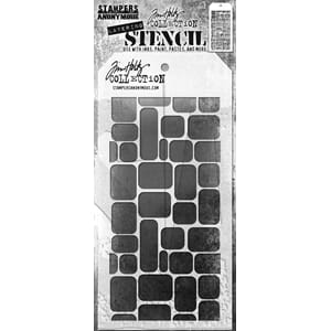 Stampers Anonymous Labels Tim Holtz Layering Stencil (THS178