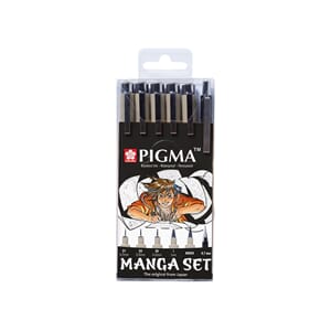 Sakura Pigma Micron Sett - Manga Tool Set 6stk