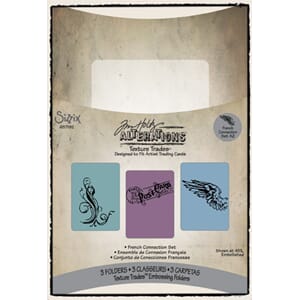 Embossing Folders 3PK - French Conne - UTGÅR