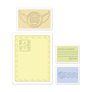 Textured Impressions Embossing Folders 4pk- Mail Set by Jen