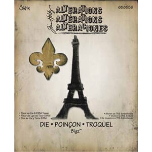 Bigz Die - Fleur de Lis & Eiffel Tower by Tim Holtz