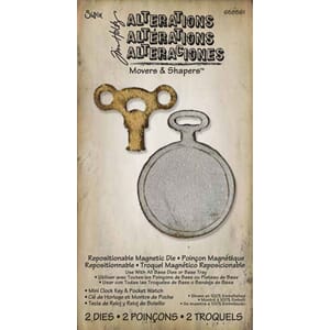 Movers & Shapers Magnetic Die Set 2pk- Mini Clock Key & Poc