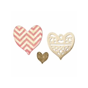 Thinlits Die Set 4PK - Medallion, Layering Heart by Scrappy